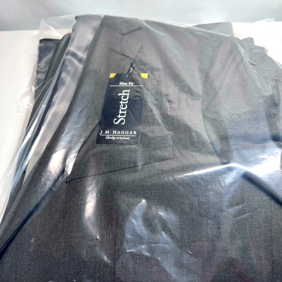 Haggar Slim Fit Stretch Joe III Blazer Charcoal SZ 40 Short - Picture 8 of 8